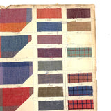 Most Beautiful 1929 Oversized, Double-Sided Gridded Page of Flannel Fabric Swatches (#1)