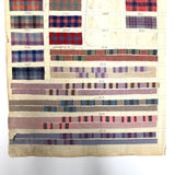 Most Beautiful 1929 Oversized, Double-Sided Gridded Page of Flannel Fabric Swatches (#1)