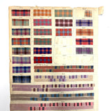 Most Beautiful 1929 Oversized, Double-Sided Gridded Page of Flannel Fabric Swatches (#1)