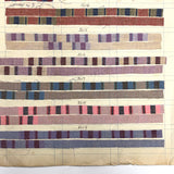Most Beautiful 1929 Oversized, Double-Sided Gridded Page of Flannel Fabric Swatches (#1)