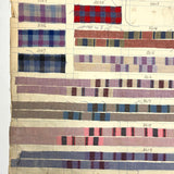 Most Beautiful 1929 Oversized, Double-Sided Gridded Page of Flannel Fabric Swatches (#1)