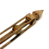 Vintage Ball in Cage Whimsy with Thin Walls and Pointed Finial