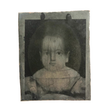 Aura-full Early Tntype of a Folk Art Painting of a Young Child