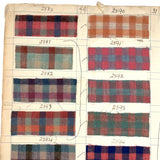 Most Beautiful 1929 Oversized, Double-Sided Gridded Page of Flannel Fabric Swatches (#1)