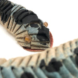 Amazing Japanese Mingei Folded Paper Snake with Glass Bead Eyes