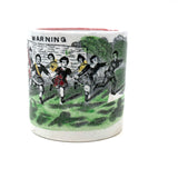 Warning! Resonant 19th Century English Transfer Decorated Child's Mug