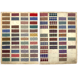 Another Most Beautiful 1929 Oversized, Double-Sided Gridded Page of Flannel Fabric Swatches (#5)