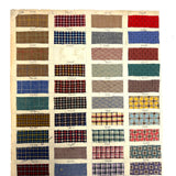 Another Most Beautiful 1929 Oversized, Double-Sided Gridded Page of Flannel Fabric Swatches (#5)