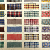 Another Most Beautiful 1929 Oversized, Double-Sided Gridded Page of Flannel Fabric Swatches (#5)