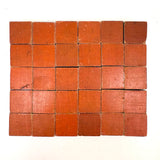 Special Set of 30 Old Color Cubes with Unusual Orange-Red and Black Sides