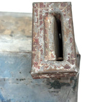 Wonderful Old Scratch Made Elaborately Painted Tin House Still Bank with Wild Chimneys