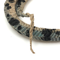 Amazing Japanese Mingei Folded Paper Snake with Glass Bead Eyes
