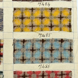 Another Most Beautiful 1929 Oversized, Double-Sided Gridded Page of Flannel Fabric Swatches (#5)