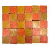 Special Set of 30 Old Color Cubes with Unusual Orange-Red and Black Sides