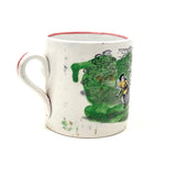 Warning! Resonant 19th Century English Transfer Decorated Child's Mug