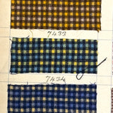 Another Most Beautiful 1929 Oversized, Double-Sided Gridded Page of Flannel Fabric Swatches (#5)