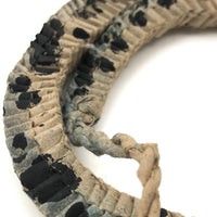 Amazing Japanese Mingei Folded Paper Snake with Glass Bead Eyes