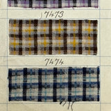 Another Most Beautiful 1929 Oversized, Double-Sided Gridded Page of Flannel Fabric Swatches (#5)