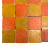 Special Set of 30 Old Color Cubes with Unusual Orange-Red and Black Sides