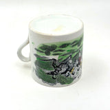Warning! Resonant 19th Century English Transfer Decorated Child's Mug