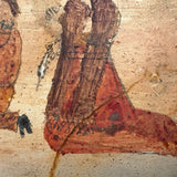 Pabla Rojas Thanks Our Lady of San Juan, Very Tender 1924 Ex Voto Retablo on Tin with Fantastic Surface