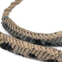 Amazing Japanese Mingei Folded Paper Snake with Glass Bead Eyes