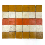 Special Set of 30 Old Color Cubes with Unusual Orange-Red and Black Sides