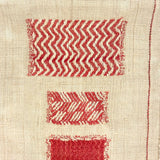 RR's 1836 Red and White Darning Sampler on Homespun Linen in Period Gilded Frame with Original Glass