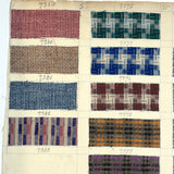 Another Most Beautiful 1929 Oversized, Double-Sided Gridded Page of Flannel Fabric Swatches (#5)