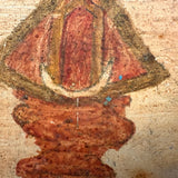 Pabla Rojas Thanks Our Lady of San Juan, Very Tender 1924 Ex Voto Retablo on Tin with Fantastic Surface