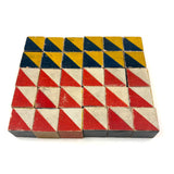 Special Set of 30 Old Color Cubes with Unusual Orange-Red and Black Sides
