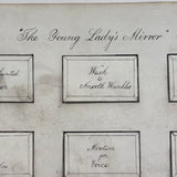 The Young Ladies Mirror, c. 1830s Self Reflective Riddler with Flip Up Solutions