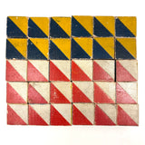 Special Set of 30 Old Color Cubes with Unusual Orange-Red and Black Sides