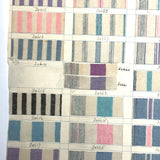 Most Beautiful 1929 Oversized, Double-Sided Gridded Page of Flannel Fabric Swatches (#3)