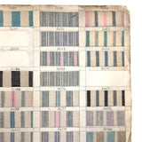 Most Beautiful 1929 Oversized, Double-Sided Gridded Page of Flannel Fabric Swatches (#3)