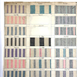 Most Beautiful 1929 Oversized, Double-Sided Gridded Page of Flannel Fabric Swatches (#3)