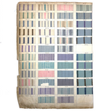 Most Beautiful 1929 Oversized, Double-Sided Gridded Page of Flannel Fabric Swatches (#3)