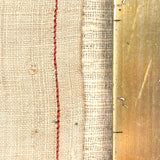 RR's 1836 Red and White Darning Sampler on Homespun Linen in Period Gilded Frame with Original Glass