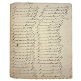 Immortality...Immateriality, Perfectly Poignant 19th Century Penmanship Practice Page