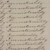 Immortality...Immateriality, Perfectly Poignant 19th Century Penmanship Practice Page