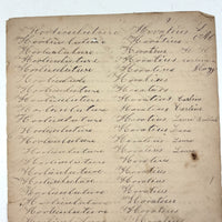 Immortality...Immateriality, Perfectly Poignant 19th Century Penmanship Practice Page