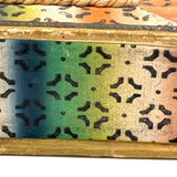 Don't Forget Me, Brilliantly Colored, Beautiful Condition 1820s-30s American Sewing Box with Stencil Painted Sentiment