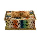 Don't Forget Me, Brilliantly Colored, Beautiful Condition 1820s-30s American Sewing Box with Stencil Painted Sentiment