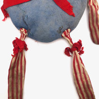 Red White and Blue Old Handmade Humpty Dumpty Doll