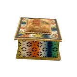 Don't Forget Me, Brilliantly Colored, Beautiful Condition 1820s-30s American Sewing Box with Stencil Painted Sentiment