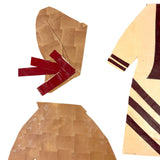 Six Old Homemade Paper Doll Outfits in Excellent Colors