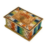 Don't Forget Me, Brilliantly Colored, Beautiful Condition 1820s-30s American Sewing Box with Stencil Painted Sentiment