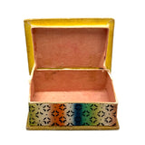 Don't Forget Me, Brilliantly Colored, Beautiful Condition 1820s-30s American Sewing Box with Stencil Painted Sentiment