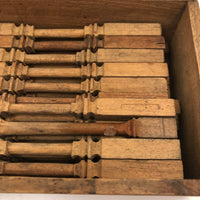 Box of Antique Hand-carved Miniature Columns/Balustrades (For Dollhouse that Never Was?)