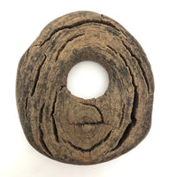 Sculptural Much Weathered Wood Round with Eye